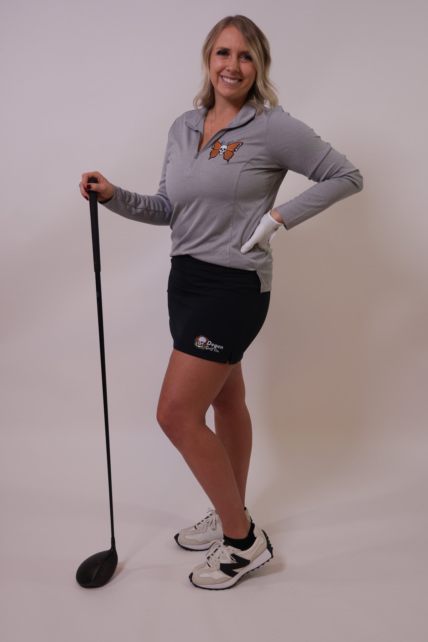 Women’s Butterfly Skull Quarter Zip